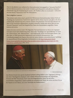 #U055 l katholisch.de - Ist Papst Franziskus nicht mehr “Stellvertreter Christi?”
