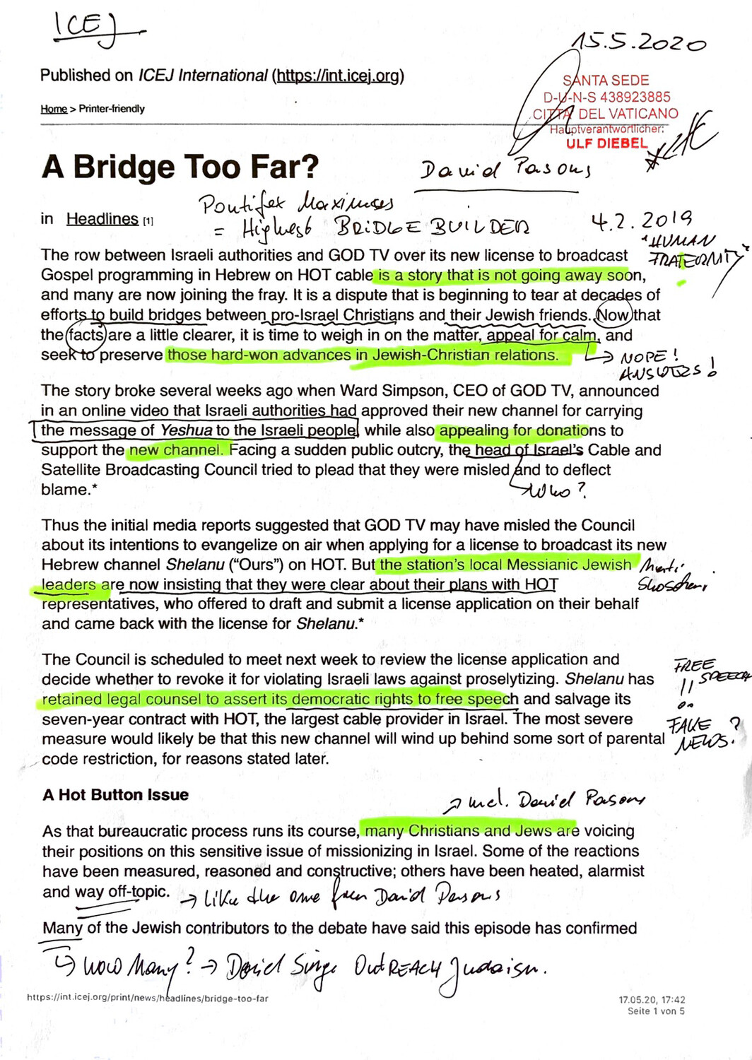 #U064 l A Bridge Too Far? - Published on ICEJ International 