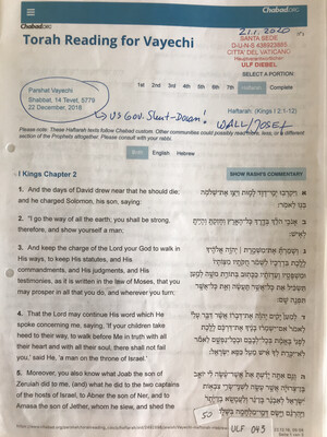 #U043 l Torah Reading for Vayechi - 14 Tevet 5779 l 22nd of December 2018