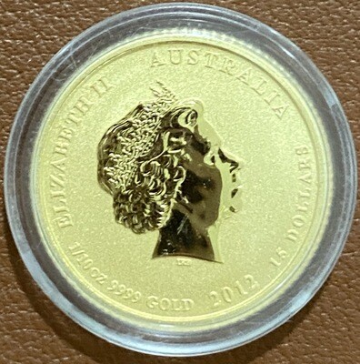 1/10 Unze Gold Australia Lunar ll 2012 Drache