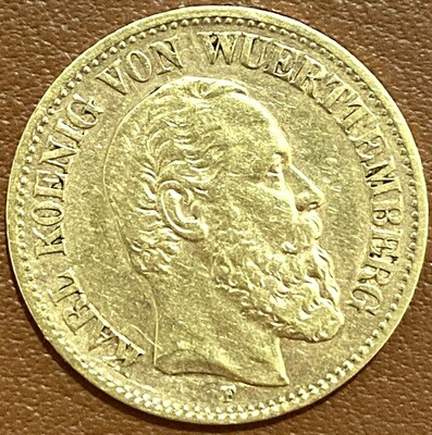 10 Mark Gold Karl von Württemberg 1881