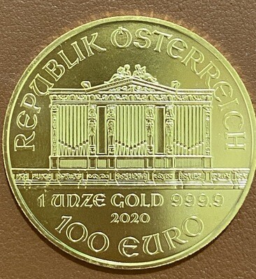 1 Unze Gold Philharmoniker 2020