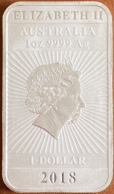 1 Unze Perth Mint Dragon Silver Bar 2018