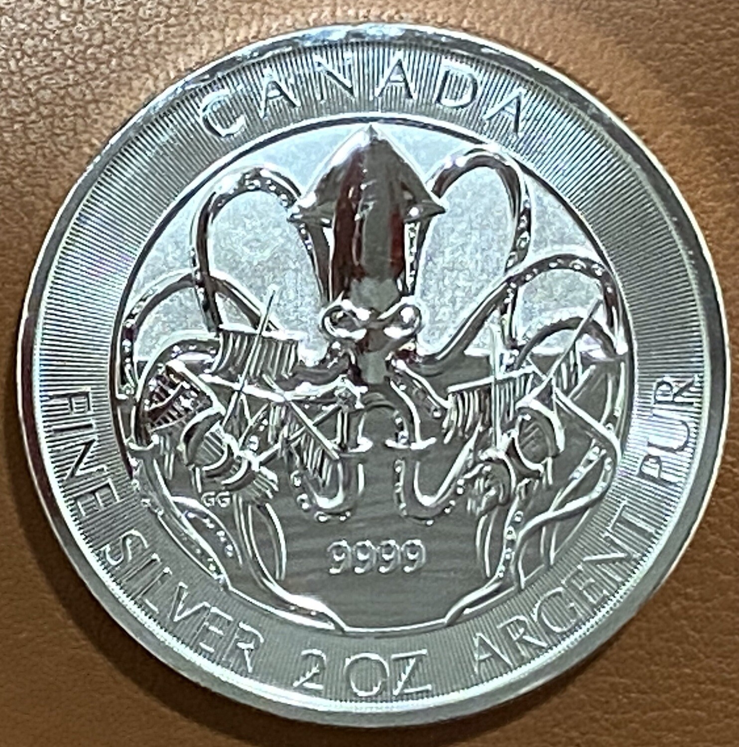2 Unze Canadian Kraken Silver Coin 2020