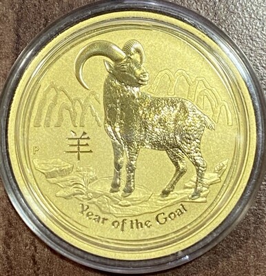 1 Unze Gold Lunar II Year of the Goat 2015
