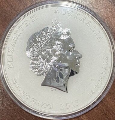 10 Unzen Silber Australien Lunar ll Year of the Snake 2013