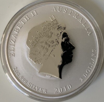 2 Unzen Silber Australia Lunar ll 2010 Tiger