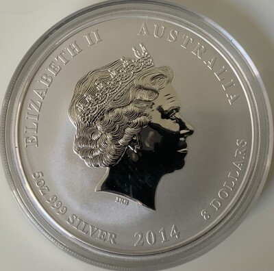 5 Oz Silver Australia Lunar II 2014 Horse