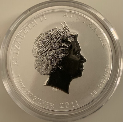 1/2 Unze Silber Australien Lunar II Year of the Rabbit 2011