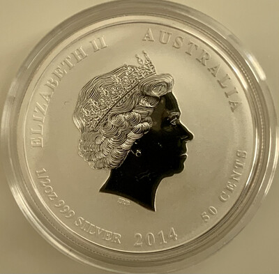 1/2 Unze Silber Australien Lunar II Year of the Horse 2014