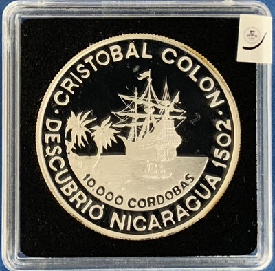 Discovery of Nicaragua 10.000 Cordobas 1989