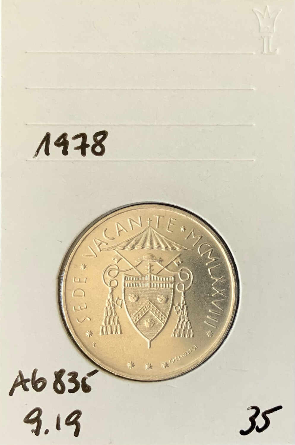 500 Lira Vatican 1978