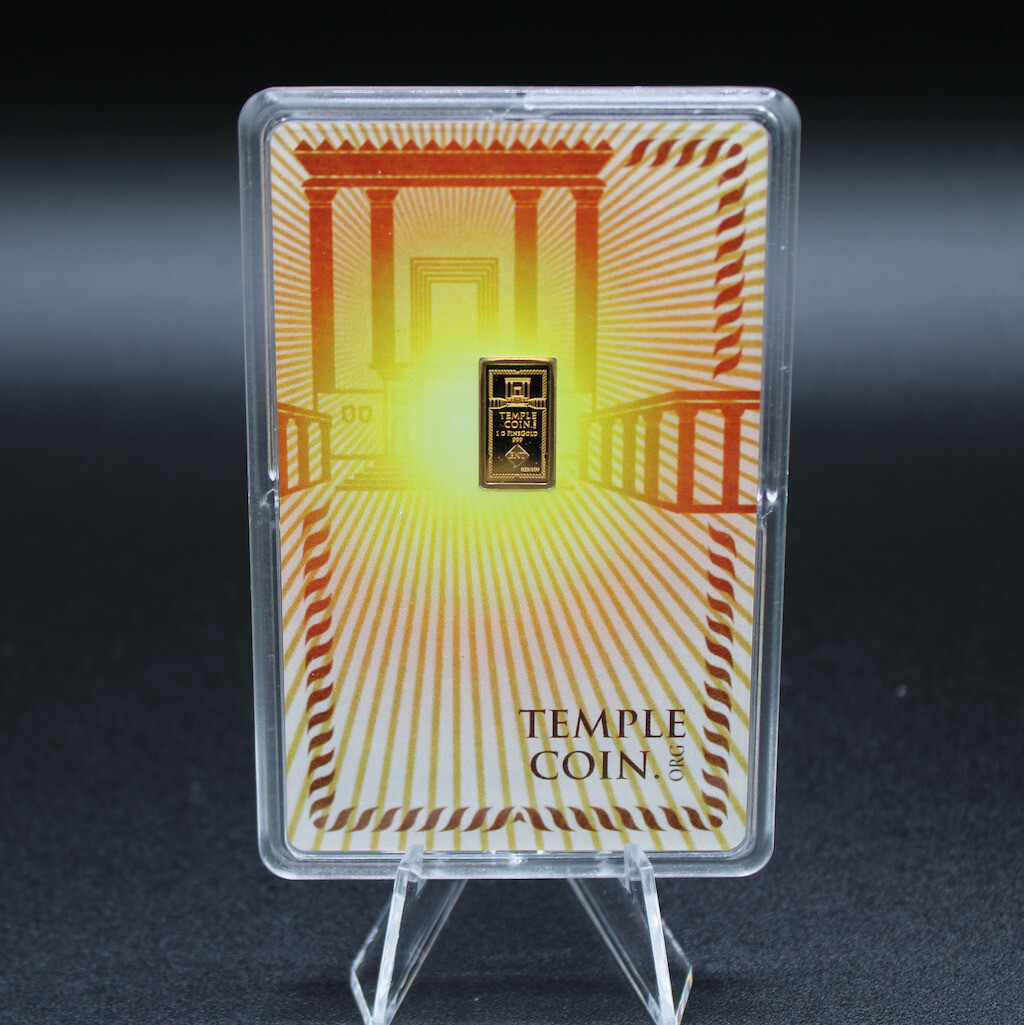 TempleCoin 1g Goldbar Collectors Edition