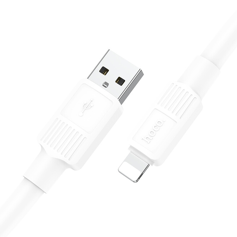 Кабель USB HOCO X84, USB - Lightning, 2.4А, 1 м, белый