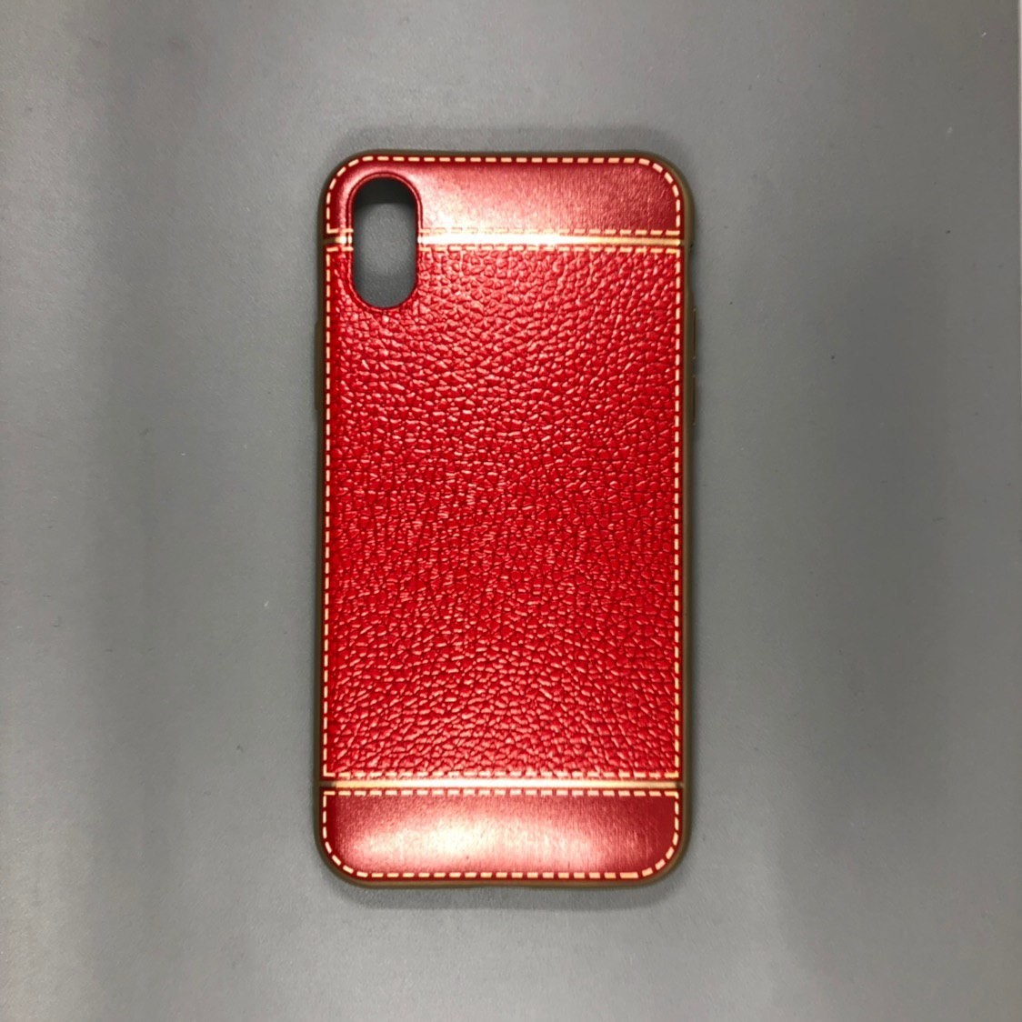 iPhone X Plastic Gold/Red