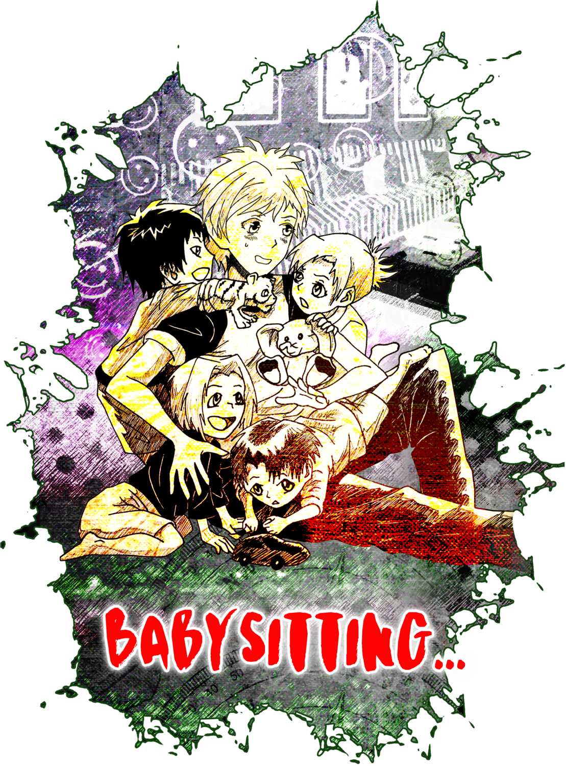 Babysitting Art Print