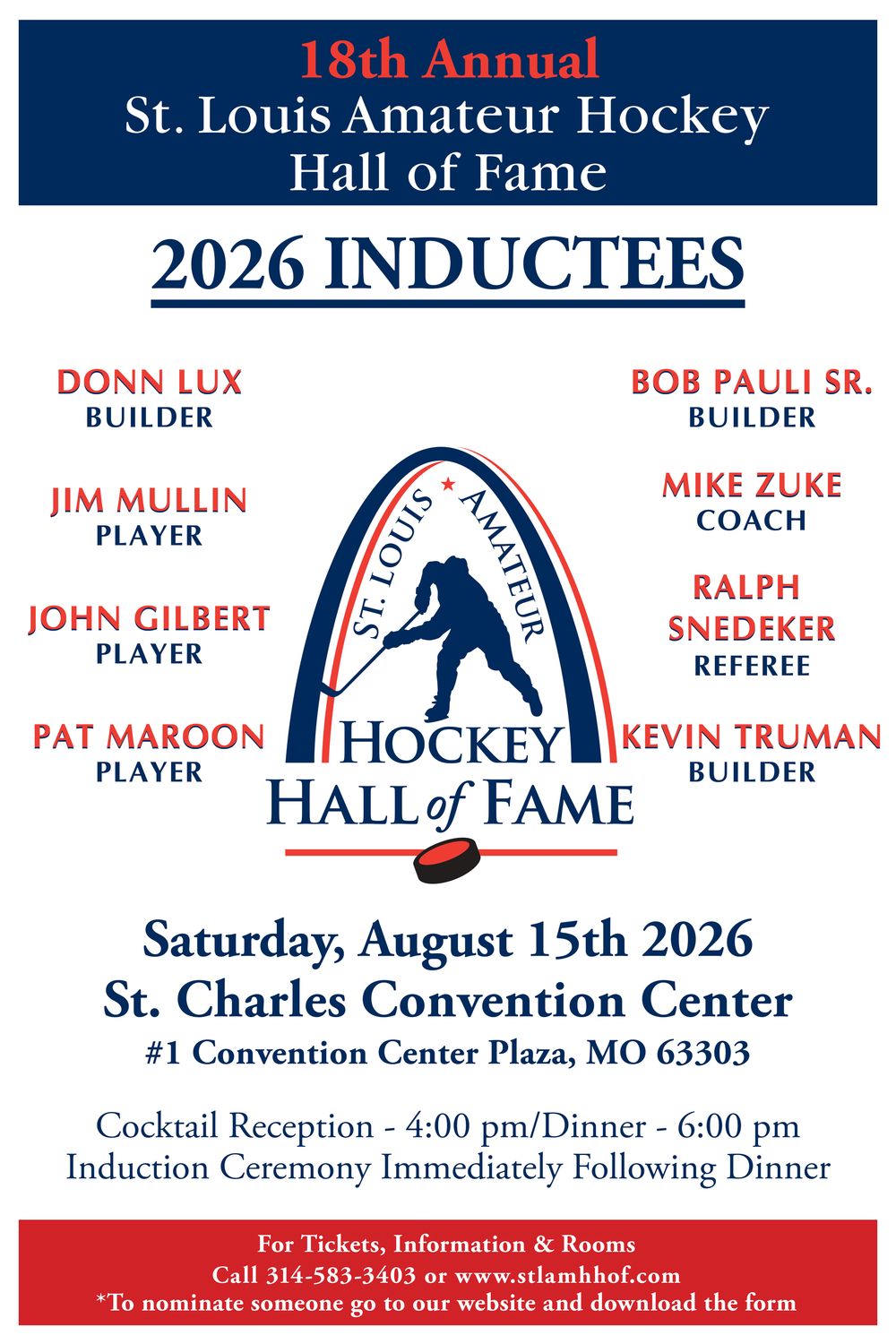 Inductee Dinner and Ceremony