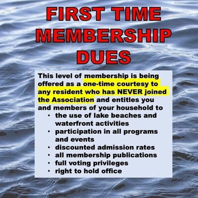 LPCA First Time Membership Dues