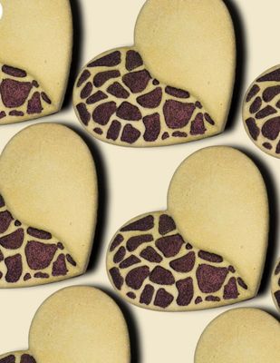 Large Giraffe Print Heart