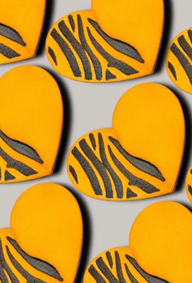 Large Tiger Print Heart