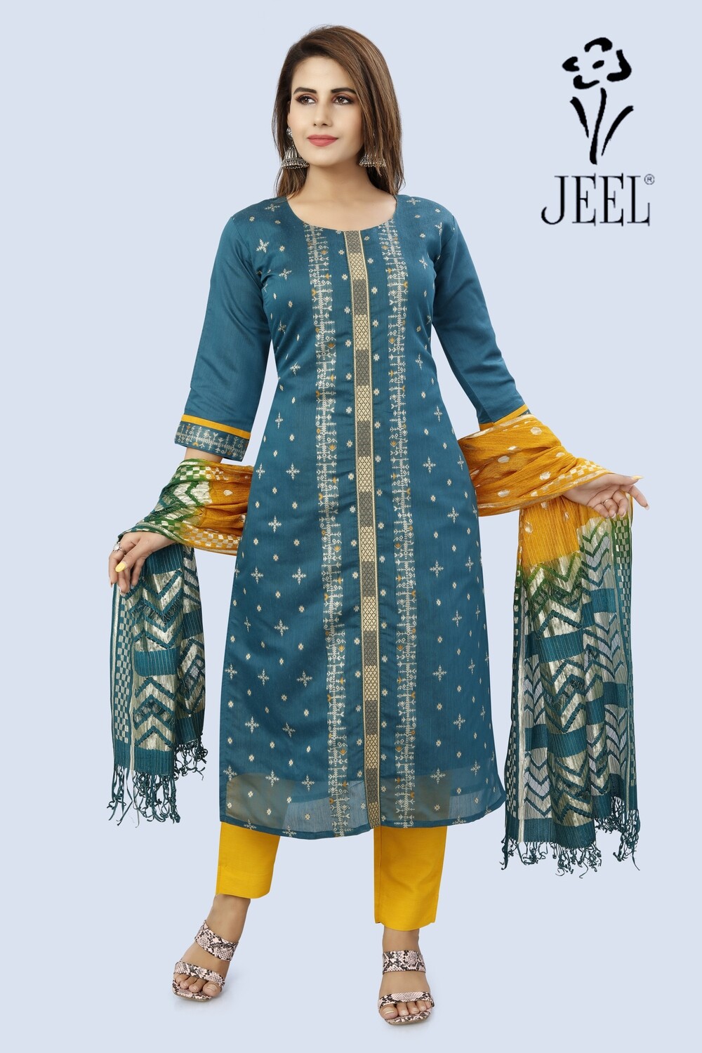 JEEL Banarasi Silk 3pcs Suit