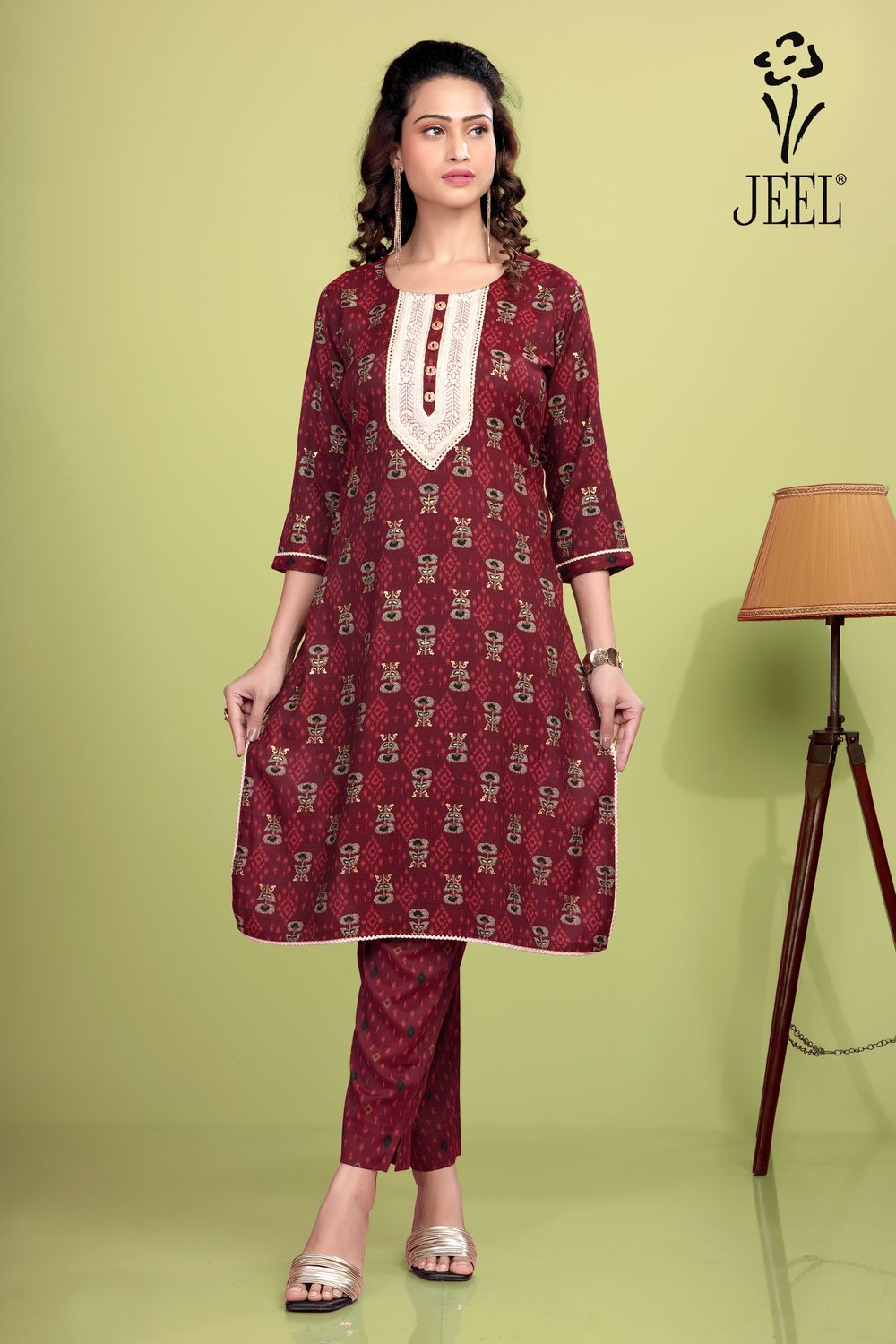 JEEL Kurti &amp; Pant Set
