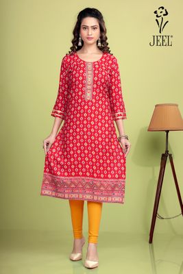JEEL Classic Kurti - Red
