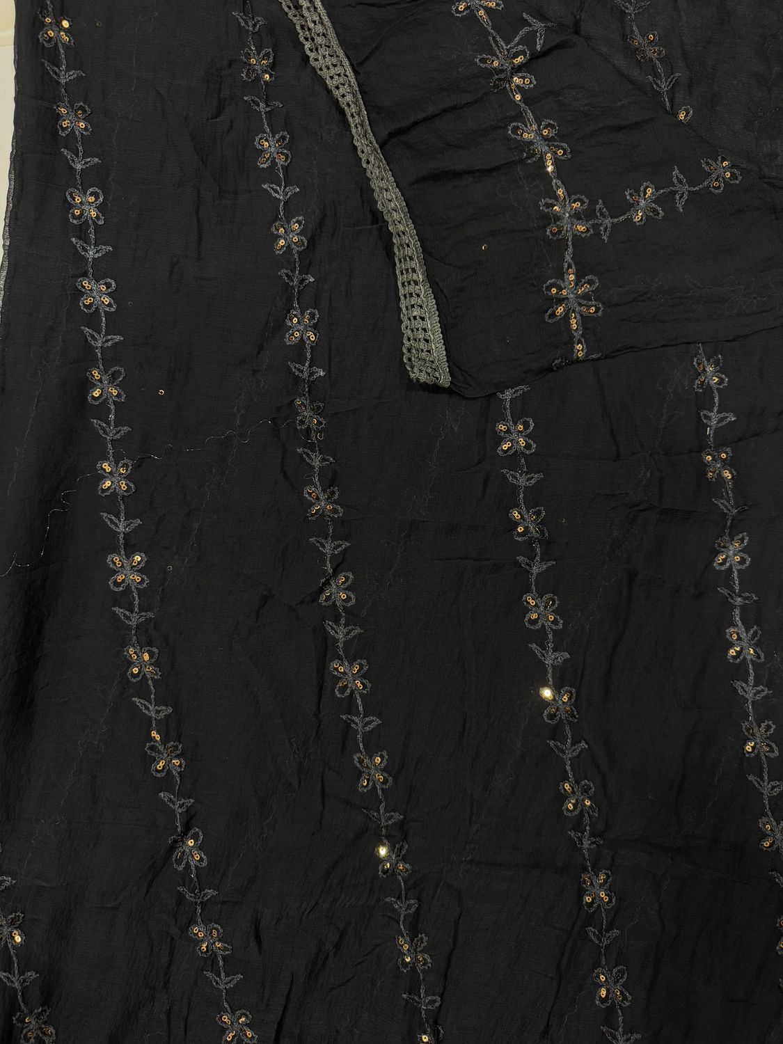 Fancy Dupatta, Colour: Black