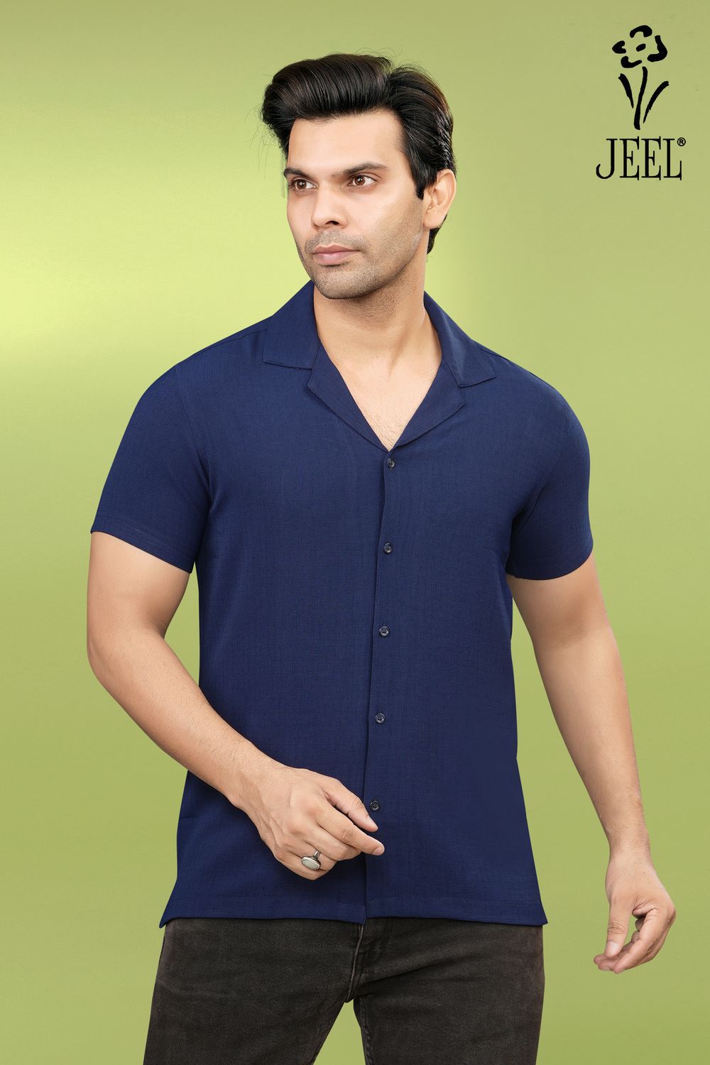 JEEL Gents Shirt - Navy Blue