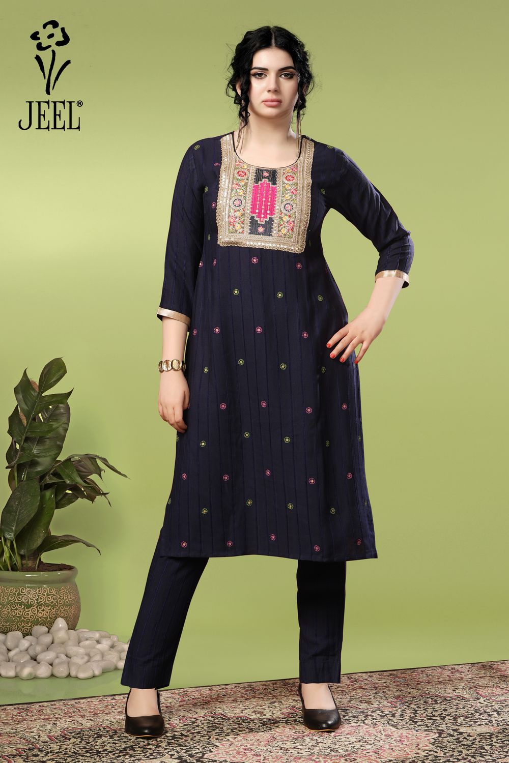 JEEL Kurti &amp; Pant Set