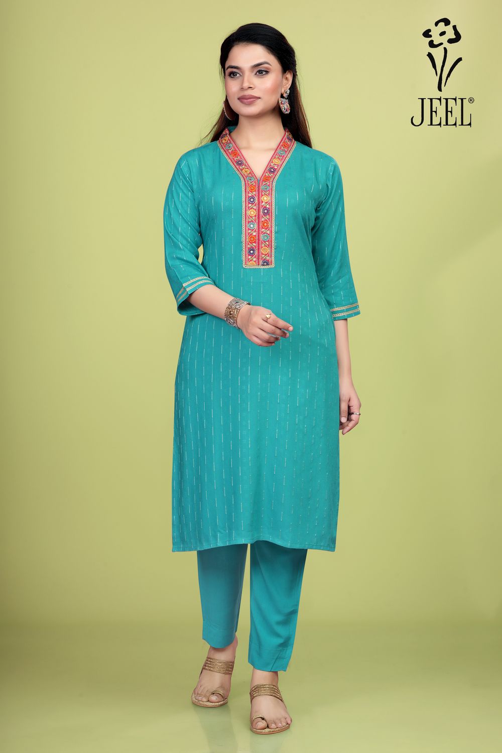 JEEL Kurti &amp; Pant Set