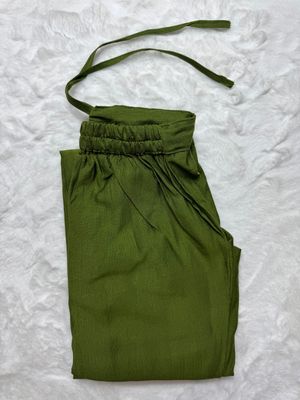 JEEL Pants with Pockets - Mehendi Green