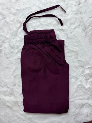 JEEL Pants with Pockets - Wine Purple