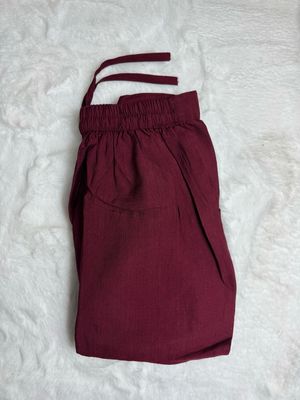 JEEL Pants with Pockets - Maroon