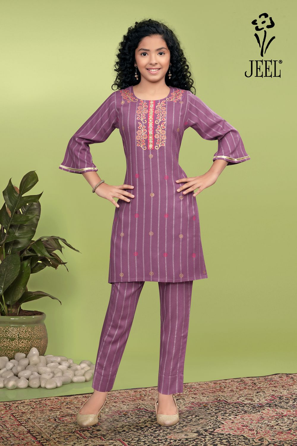 JEEL Children Kurti &amp; Pant Set