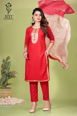 JEEL Punjabi Suit - Red