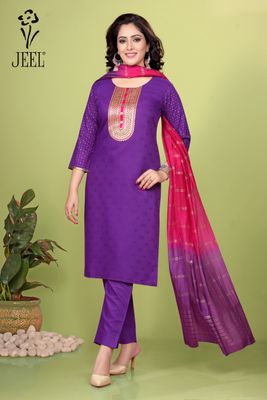 JEEL Punjabi Suit - Dark Purple