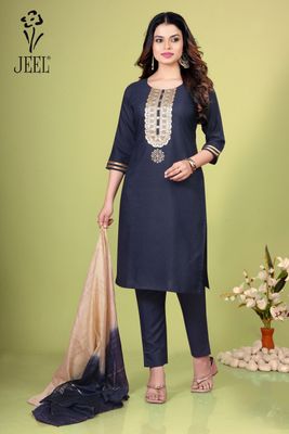 JEEL Punjabi Suit - Navy Blue