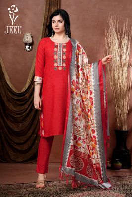 JEEL Punjabi Suit - Red