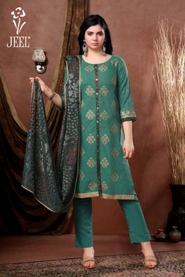 JEEL Punjabi Suit - Rama Green