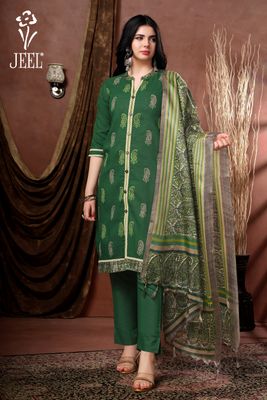 JEEL Punjabi Suit - Forest Green
