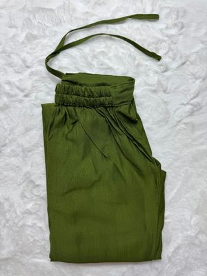 JEEL Pants with Pockets - Mehendi Green