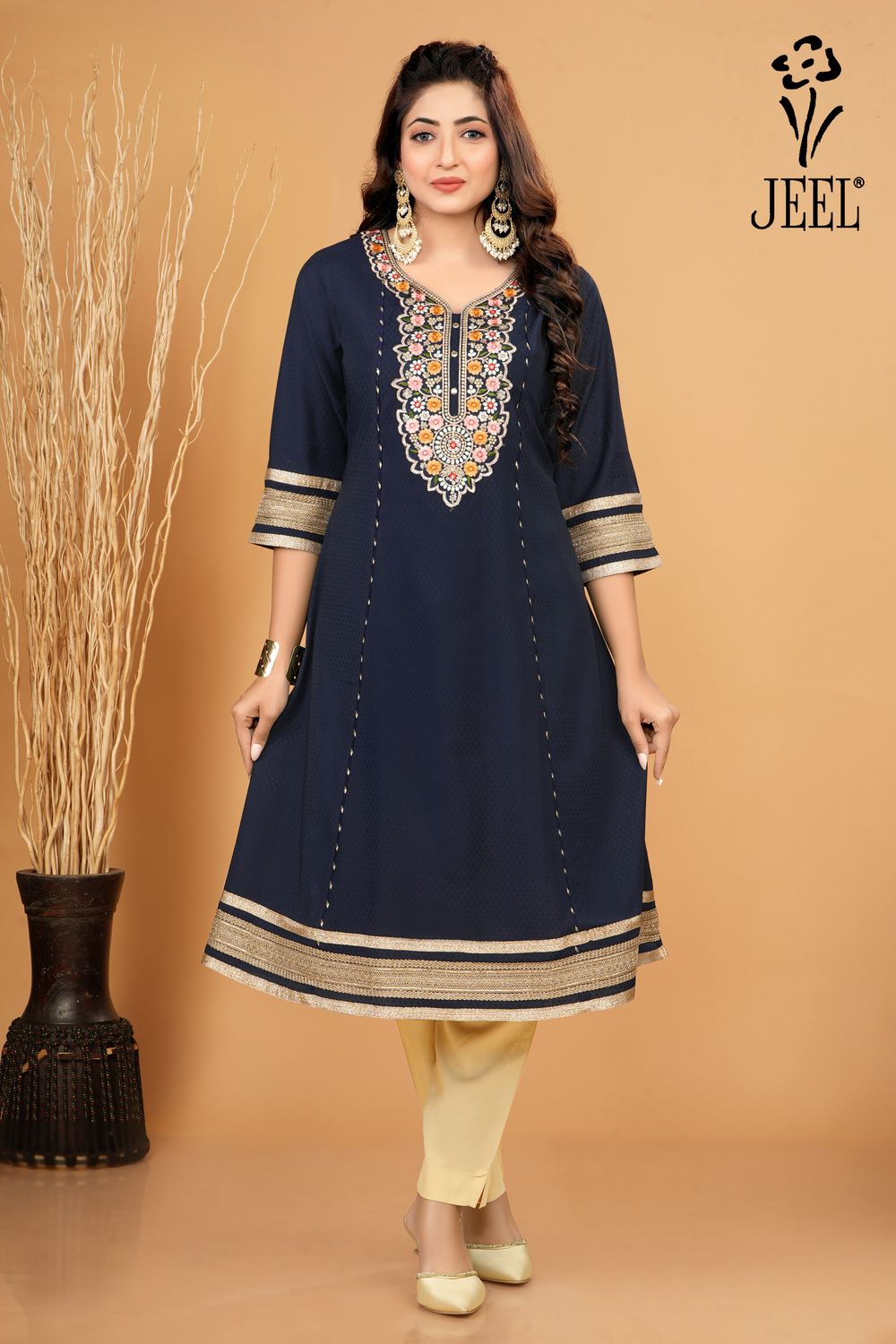 JEEL Supreme Kurti - Navy Blue