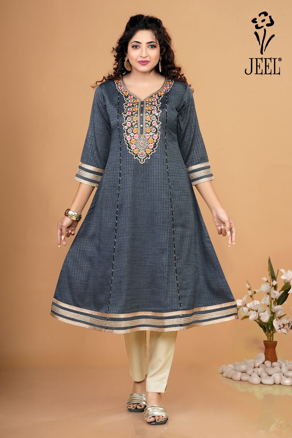 JEEL Supreme Kurti - Grey