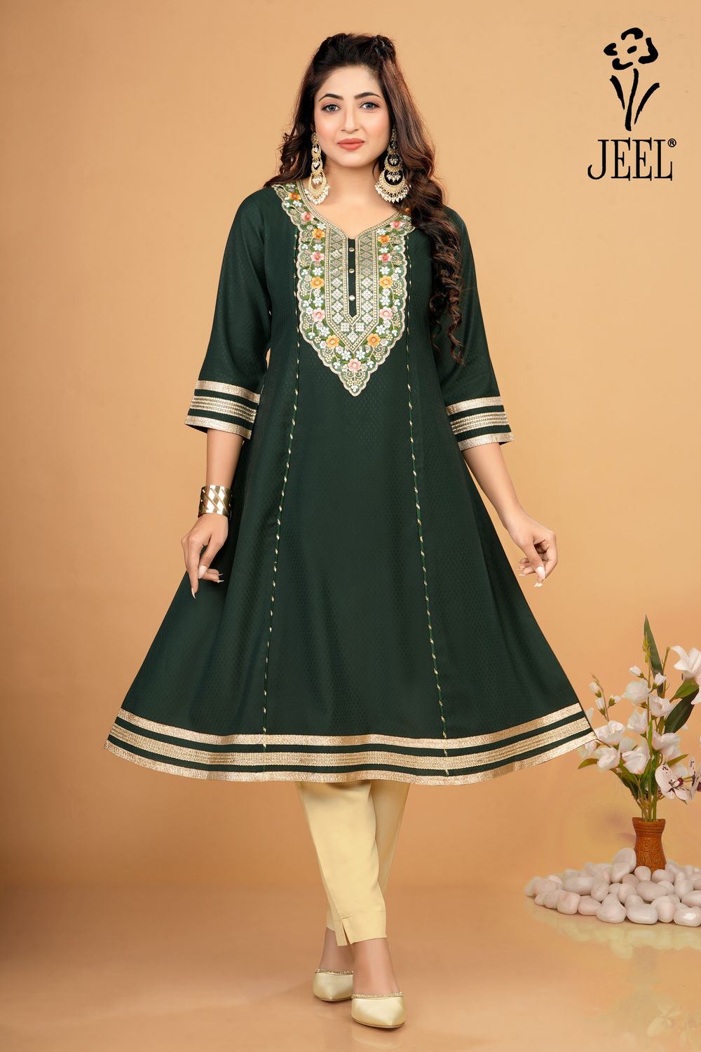 JEEL Supreme Kurti - Forest Green