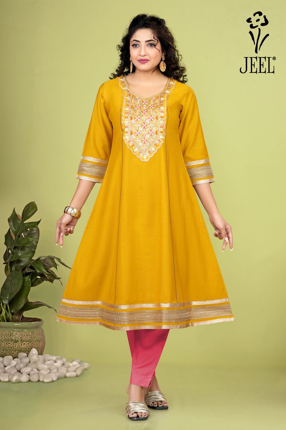 JEEL Supreme Kurti - Mustard