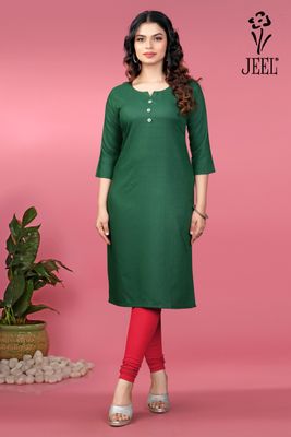 JEEL Varnika Kurti - Forest Green