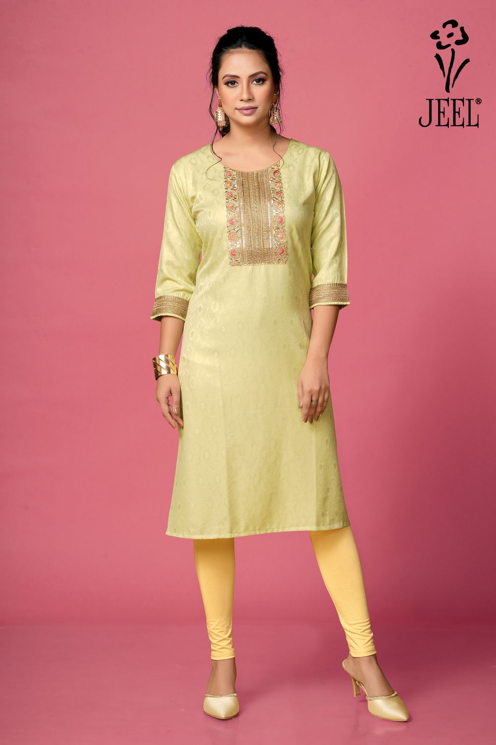 JEEL Supreme Kurti - Pista Green