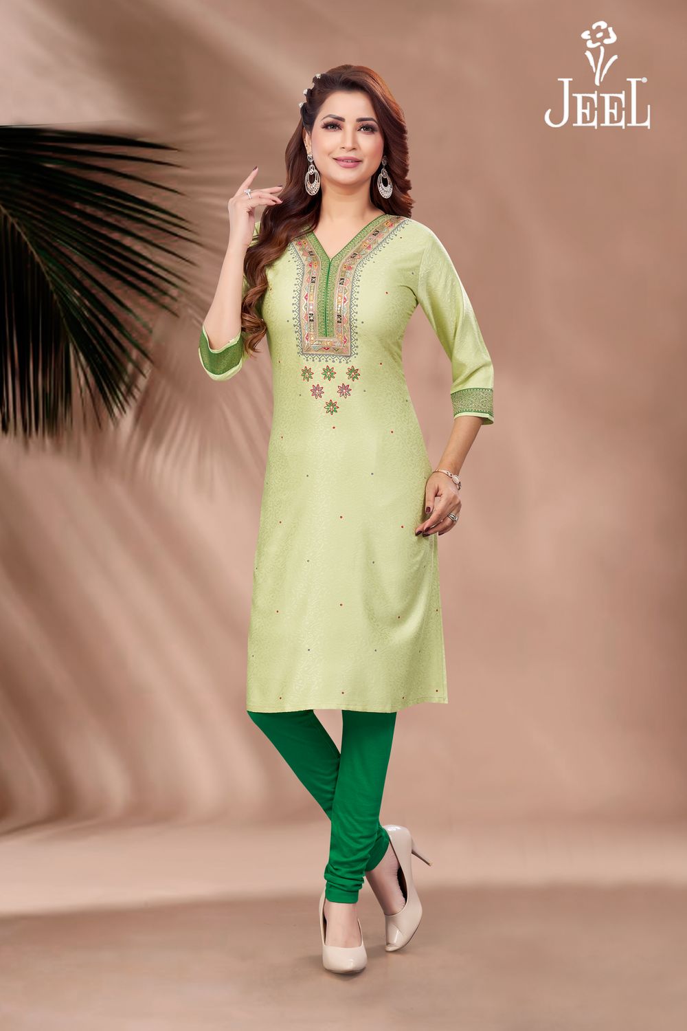 JEEL Supreme Kurti - Pista Green