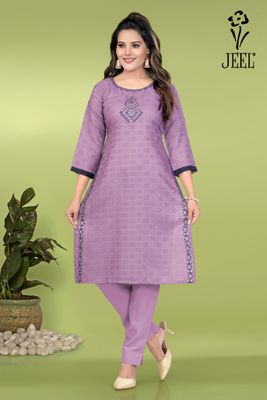 JEEL Kurti &amp; Pant Set - Lilac